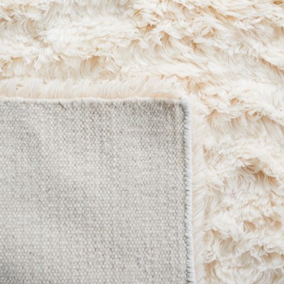 Ivory Shag 8' x 10' Hand-Knotted Wool Area Rug