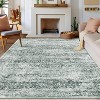 Boho Area Rug, Machine Washable Vintage Distressed Soft Low-Pile Carpet, Non-Slip Non-Shedding Floor Rug for Bedroom, Dining, Living Room - 2 of 4