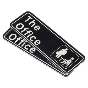 Unique Bargains Smooth Self-Adhesive Decor Home Business the Office Sign - 1 of 4