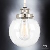 Urban Ambiance Luxury Vintage Pendant,  9-1/2"H x 6-7/8"W,  Polished Nickel Finish, UHP2640 - 3 of 4