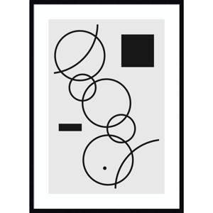 Amanti Art Minimal Shapes No 1 by Jay Stanley Wood Framed Wall Art Print - 1 of 4