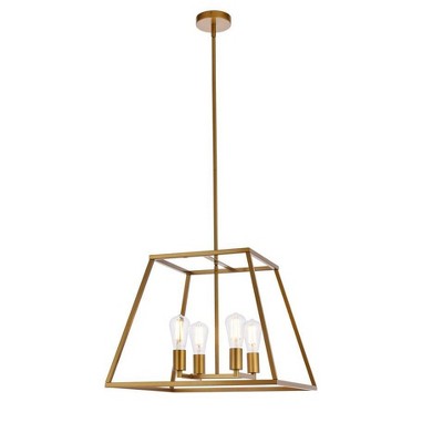 Elegant Lighting Declan 20 inch pendant in brass