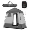 Outsunny Shower Tent, Pop Up Privacy Shelter for Camping, Dressing Changing Room w/ 2 Rooms, Shower Bag, Floor and Carrying Bag - 4 of 4