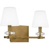 Quoizel Lighting Kelsey Glen 2 - Light Vanity in  Weathered Brass - 2 of 3