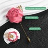 Unique Bargains Ribbon Alloy Outdoor Wedding Rose Flower Lapel Pin 48 Pcs - 2 of 4