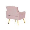 TIRAMISUBEST velvet armchair with metal legs,pink - 4 of 4