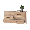 Okak Modern 6 Drawer Double Dresser, 31.7" Tall Storage Cabinet with Metal Gliders & Elevated Base,Bedroom Dresser for Clothes Organization - 3 of 4