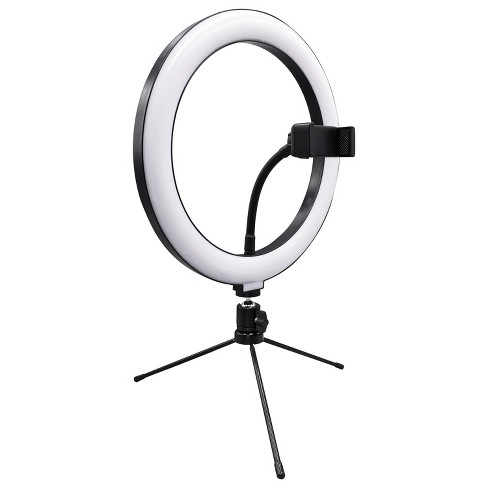 Gator 10-Inch LED Ring Light Stand with Phone Holder & Tripod Base