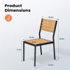Pellebant Outdoor Dining Chairs Modern Aluminum Stackable Armless Chairs for Patio - 3 of 4