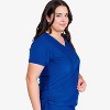 Calypsa Women's Plus Size V-Neck Short Sleeve Rashguard UPF 50+ Adele Swim Top - 3 of 3