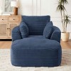 Aukfa Modern Corduroy Chaise Lounge Sofa with Springs, No Assembly Required, Compressed for Easy Shipping - 2 of 4