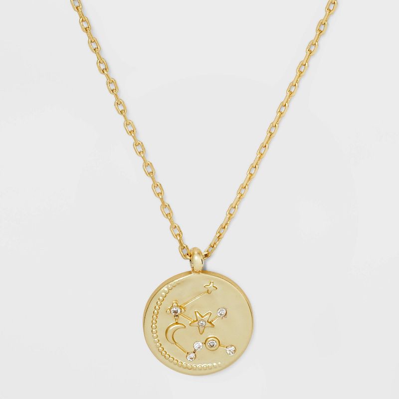 Beloved + Inspired 14K Gold Dipped Disc with Stones Pendant Necklace - Gold, 4 of 8