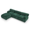 Modular Sectional Sofa(93"x62"x25"), Living Room Sofa Couch Set With Ottoman, L-Shaped Sofa, Button Tufted Velvet Fabric Couch - 3 of 4