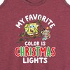 Women's - SpongeBob SquarePants - My Favorite Color Is Christmas Lights Graphic Racerback Tank - 2 of 4