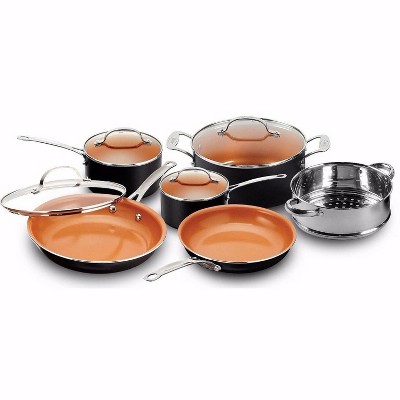 Gotham Steel Non-Stick 10 Piece Square Frying Pan and Cookware Set 602850