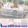 U Shaped Computer Gaming Desk, Reversible L Shaped Desk w/Monitor Stand, Large Corner Desk w/Storage Shelves for Home Office - 2 of 4