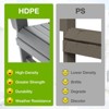 GARPROVM 2 Adirondack Chairs with Side Table HDPE Weather-Resistant Outdoor Patio Furniture - 3 of 4