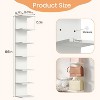 upsimples 7-Tier Floating Wall Shelf, White Wall Mounted Display and Storage Shelf, Decorative Shelves for Bedroom, Living Room, and Office - 2 of 4