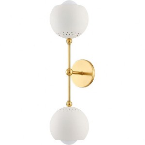 Mitzi Saylor 2 - Light Sconce in  Aged Brass/Soft Cream - 1 of 1
