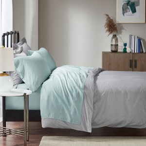 Elegant Fluffy Solid Cotton Sheet Set, All Season Bedding Set, Cozy Home Textile for Lux Bedroom Decor - 1 of 4