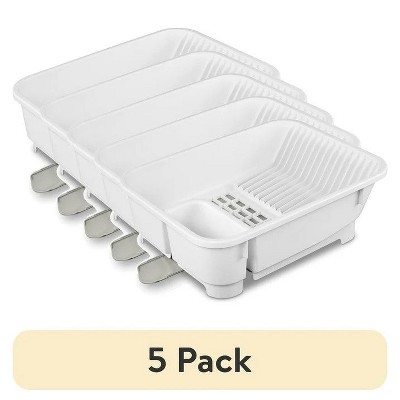 LunaLulinlk (5 pack) Sink Set, Space-efficient, Self-Draining with Retractable Spout, White