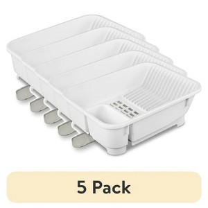 LunaLulinlk (5 pack) Sink Set, Space-efficient, Self-Draining with Retractable Spout, White - 1 of 4