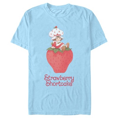 Men's Strawberry Shortcake Cutie On A Strawberry T-shirt - Light Blue ...