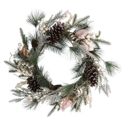 Transpac Pinecone 24 in. Brown Christmas Holiday Wreath