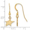 Black Bow Jewelry 14k Yellow Gold Plated Sterling Silver Dallas Stars NHL Dangle Earrings - 2 of 3