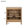 GDFStudio Quill 60'' Modern Wooden Bathroom Vanity with Ceramic Sinks, 4 Doors and  Adjustable Shelves - 4 of 4