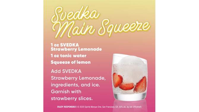 SVEDKA Strawberry Lemonade Flavored Vodka - 750ml Bottle, 2 of 8, play video