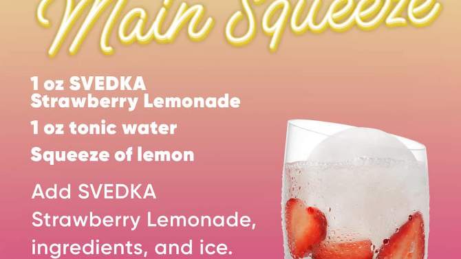 SVEDKA Strawberry Lemonade Flavored Vodka - 750ml Bottle, 2 of 8, play video