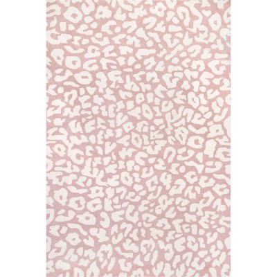 Nuloom Rorie Leopard Print Wool Indoor Area Rug, 9' x 12', Peach