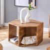 KTMBDW Hexagonal Coffee Table with Storage, 25''Modern Coffee Table with Multi-Hole Design and Chic Pattern for Living Room, Home Small Space - 3 of 4