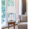 Cal Lighting Solaro distressed glass table lamp with hardback taper drum shade - 4 of 4