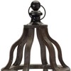 HomeRoots 23" Black Geometric Wood And Glass Tabletop Lantern Candle Holder - 4 of 4