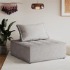 DHP Paloma Upholstered Armless Modular Chair with Backrest Pillow - 2 of 4