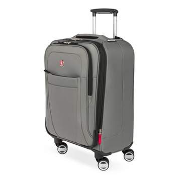 SWISSGEAR Zurich Softside Carry On Spinner Suitcase - Iron Gray