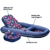 Jasonwell Ultimate 2-in-1 Pool Float Lounge, Extra Large, Inflatable Pool Float for Adults with Adjustable Backrest & Cupholder, Blue - 3 of 4