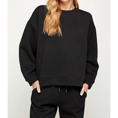 Women's Textured Sweatshirt Top - SEE AND BE SEEN