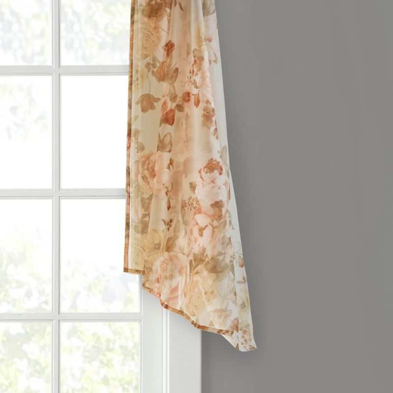 Simone Printed Floral Voile Sheer Scarf, 4 of 7