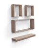 FONTOI 17.72" Floating Shelves, Wall Mounted Shelves for Bathroom, Living Room, Kitchen, Hanging Shelf for Books/Decor, Maple, 3.94"*9.06"*17.72" - 2 of 4