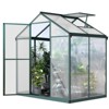 Garvee Greenhouse for Outdoors, Aluminum Alloy & Polycarbonate Green House with Windows Vent, for Patio, Backyard, Garden - 2 of 4