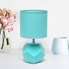 Creekwood Home Sleek Stylish Modern Geometric Table Lamp Blue - 4 of 4