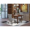 HomeStock 3-Pc Mahogany Finish Rectangular Solid Wood Top With Butterfly Leaf Dining Table Set - 2 of 4