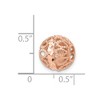Black Bow Jewelry 14k Rose Gold Diamond-Cut Filigree Ball Chain Slide, 10mm (3/8 inch) - 4 of 4