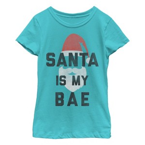 Girl's Lost Gods Christmas Santa is My Bae T-Shirt - 1 of 3