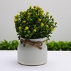 Unique Bargains Artificial Plants Baby's Breath in Pot Plastic 3.94"x3.94"x7.09" 1 Pc - 2 of 4