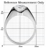 Slickblue Women’s Polished Stainless Steel Solitaire Ring, 8mm Round Clear CZ, Elegant Engagement Style, Size 5-10 - 3 of 4