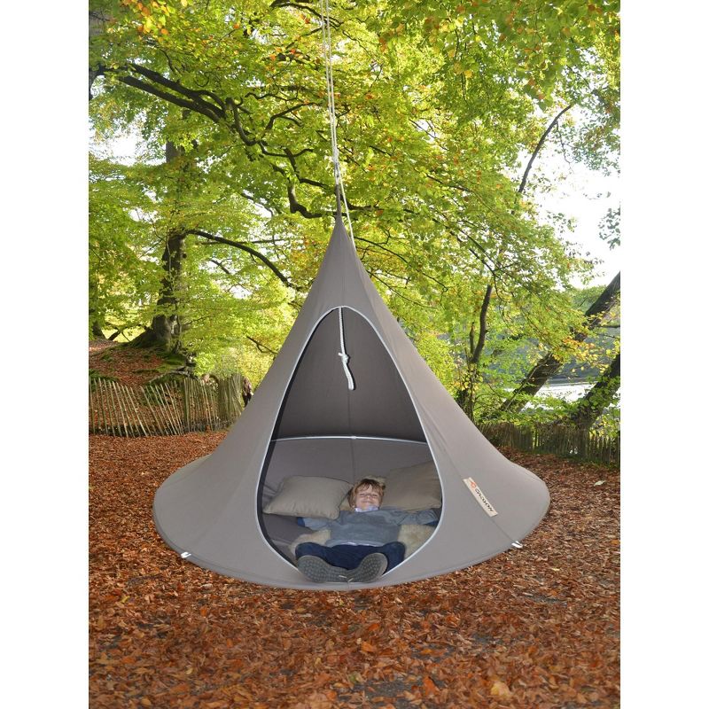 The Hamptons Collection 72” Brown Two Person Hanging Cacoon Chair with Hanging Hardware, 2 of 3